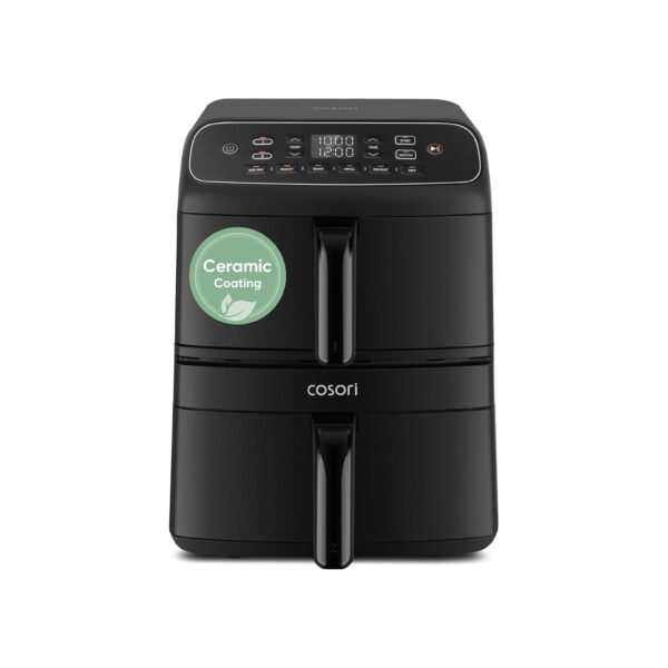 Cosori Double Stack Air Fryer 8.6L, Less 39% Counter Space, Ceramic Coating