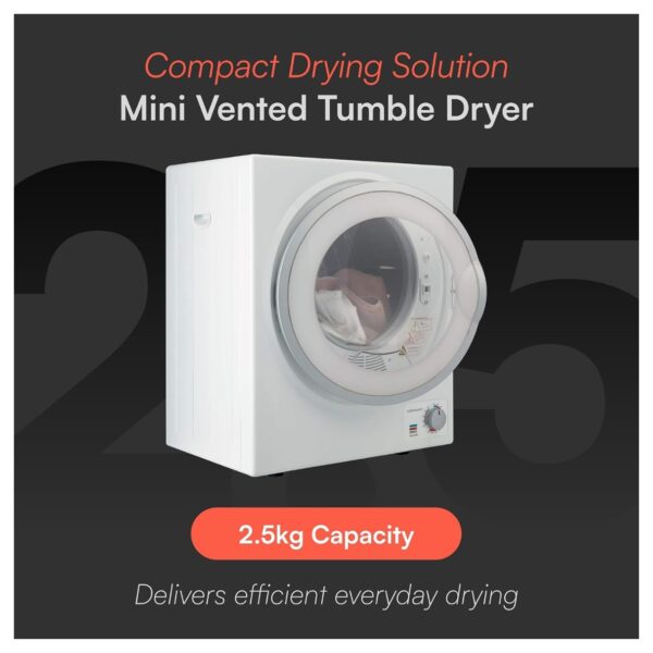 Cookology 2.5kg Mini Vented Tumble Dryer