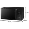 Samsung MS23K3513AK Solo Microwave Oven with Triple Distribution System