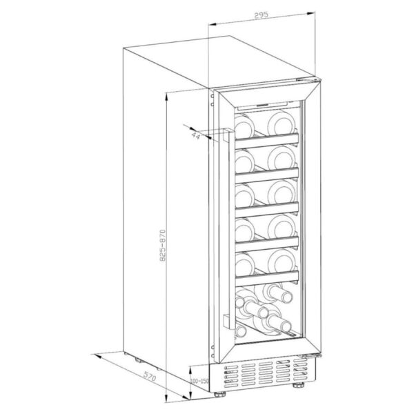 Cookology 60L Under-Counter Wine Cabinet