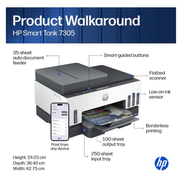 HP Smart Tank 7305 All in One Printer