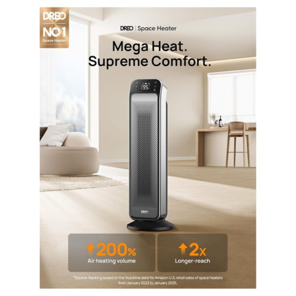 Dreo 25 Inch Electric Heaters for Home