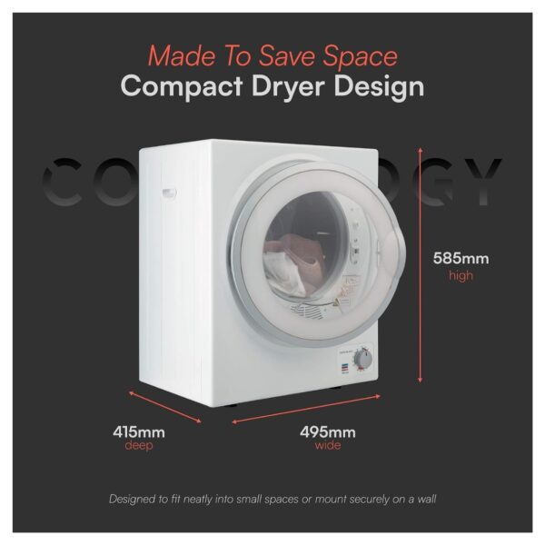 Cookology 2.5kg Mini Vented Tumble Dryer