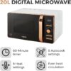 Tower Digital Microwave with 60-Minute Timer and 8 Autocook Settings