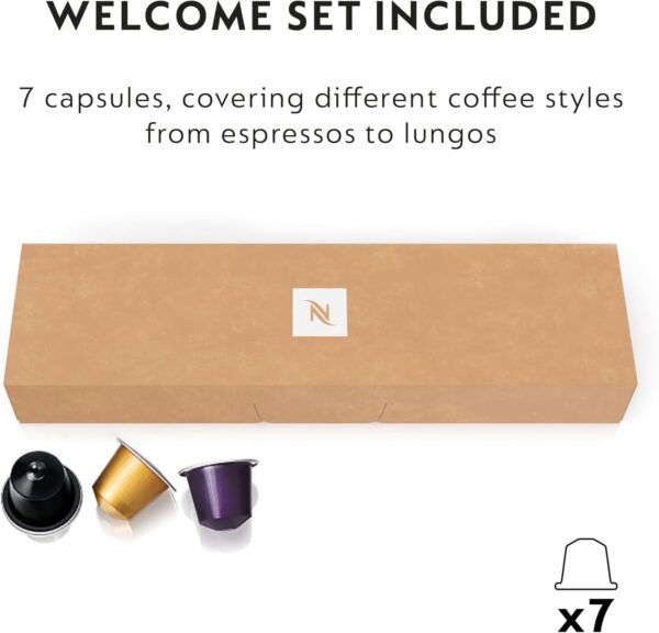 Nespresso Original Essenza Mini Coffee Machine & 50 Pods Black by De'Longhi
