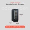Cookology 60L Under-Counter Wine Cabinet