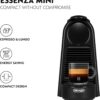 Nespresso Original Essenza Mini Coffee Machine & 50 Pods Black by De'Longhi
