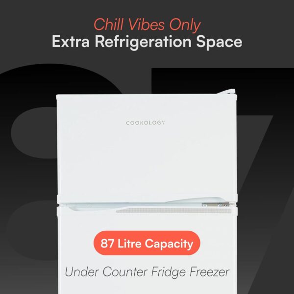 Cookology 87L 47cm Under-Counter Fridge Freezer - White