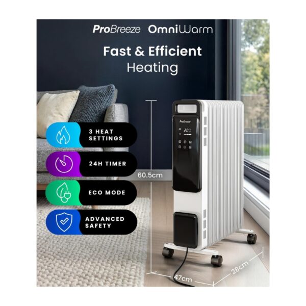 Pro Breeze® OmniWarm 2500W Oil Filled Radiator