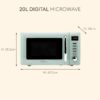 Haden Microwave 20L 800W 5 Power Levels Oven Cotswold Green