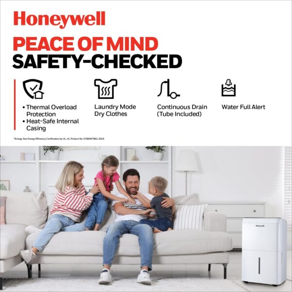 Honeywell 20L/Day Dehumidifiers For Home With Digital Display