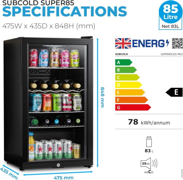 Subcold Super85 LED Beer Fridge