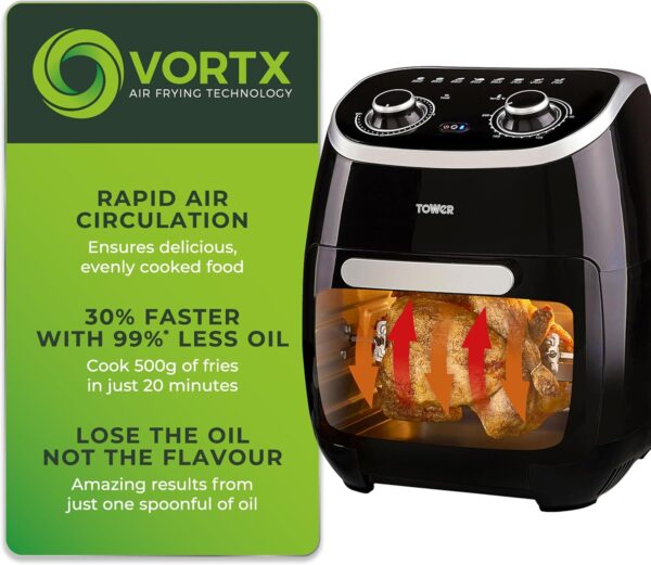 Tower T17038 Xpress 5-in-1 Manual Air Fryer Oven