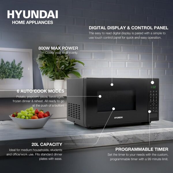 Hyundai 800W 20L Digital Microwave
