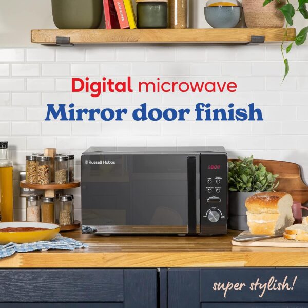 81c6ZgvVJJL._AC_SL1500_ Russell Hobbs RHM2076B 20 Litre 800 W Black Digital Solo Microwave with 5 Power Levels