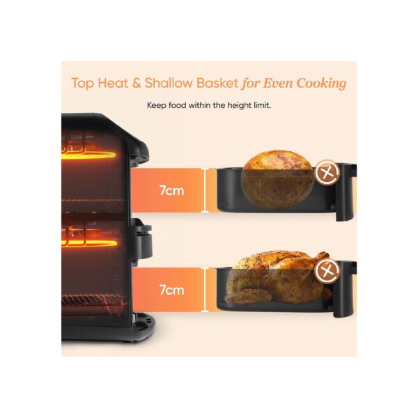 Cosori Double Stack Air Fryer 8.6L, Less 39% Counter Space, Ceramic Coating